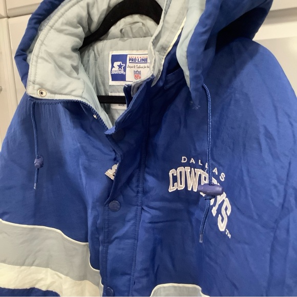 Vintage 90s Starter Pro Line Dallas Cowboys Jacket Pullover NFL Full Zip Size L - Picture 11 of 16